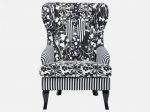 Fotel Wing Chair Villa czarny biały  - Kare Design 2
